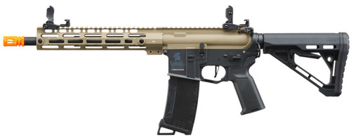 Lancer Tactical Gen 3 M-LOK 10" Airsoft M4 AEG Rifle with Delta Stock, FDE/Black