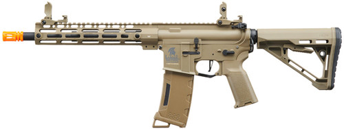 Lancer Tactical Gen 3 M-LOK 10" Airsoft M4 AEG Rifle with Delta Stock, Tan