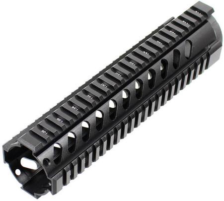 Aim Sports AR 10" Free Float Mid Length Quad Rail/V3, Black