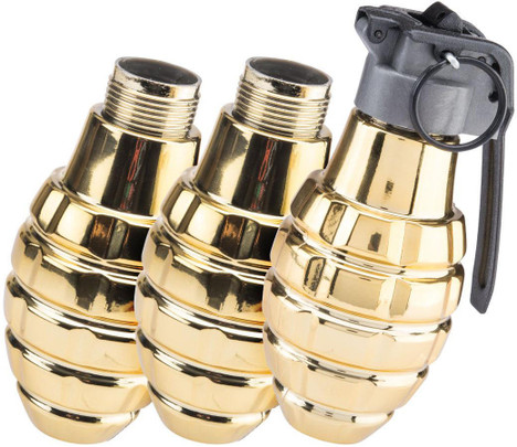 APS Thunder B Airsoft CO2 Simulation Grenade 3 Shell Set, Golden Pineapple