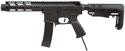 Wolverine Airsoft MTW PKG 9MM Style Tactical 7" Barrel Airsoft HPA Rifle, Black