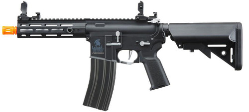 Lancer Tactical Gen 2 Hellion M-LOK 7" Airsoft M4 AEG Rifle Core Series, Black/Silver