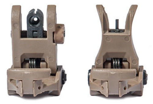 UK Arms ACM NBUS Gen 1 Back-Up Sight Set, Dark Earth