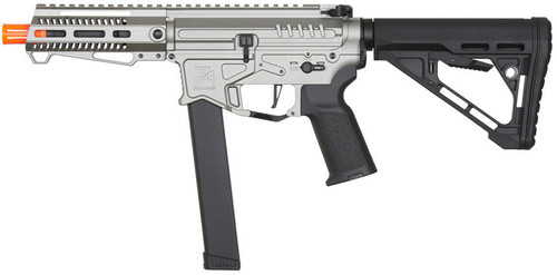 Zion Arms R&D Precision Licensed PW9 Mod 1 Airsoft Rifle with Delta Stock, Grey