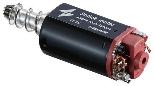 Solink 480 Super Torque 31000rpm Long Type Motor for V2 Gearboxes, Black