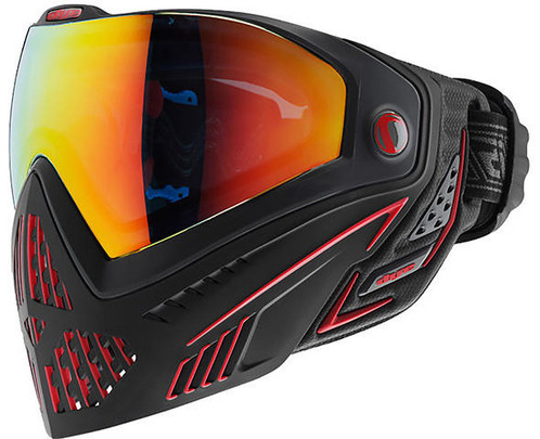 Dye i5 Pro 2.0 Airsoft Full Face Mask, Fire/Black/Red