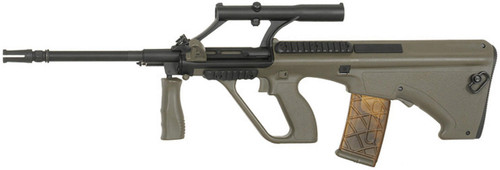 Army Armament Polymer AUG AEG Airsoft Rifle w/ Scope, OD Green