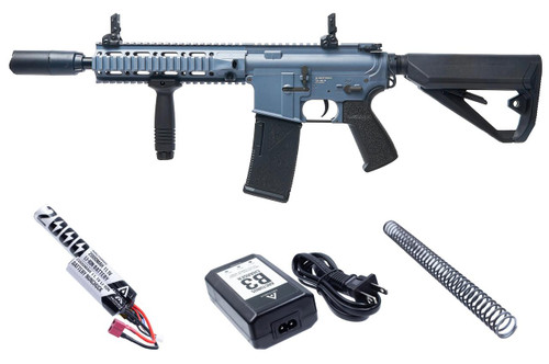 Arcturus LWT MK-II CQB 10" AEG Sport Airsoft Rifle Starter Pack, Gray/Black