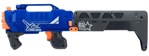 Blaze Storm Folding Pump Action Dart Gun, Blue/Black