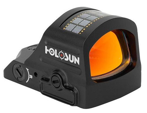 HOLOSUN HS407C X2 Solar w/ Battery Powered Micro Dot Reflex Sight w/ Green Dot Reticle, Black