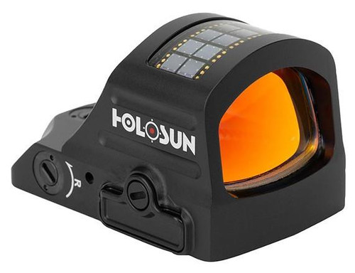 HOLOSUN HS407C X2 Solar w/ Battery Powered Micro Dot Reflex Sight w/ Red Dot Reticle, Black