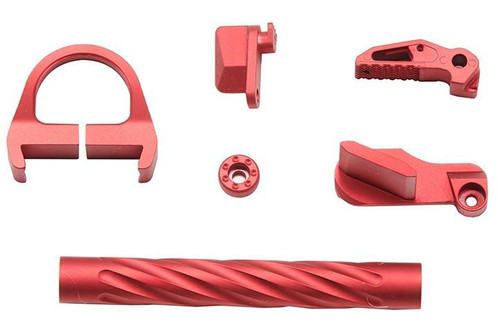 Lancer Tactical Tandemkross CTHULHU GBB Airsoft Pistol Colored CNC Accessory Upgrade Parts Set, Red