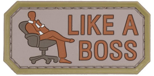 Like a Boss PVC Patch, Tan