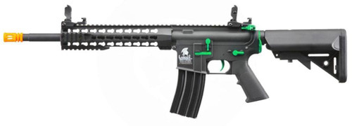 Lancer Tactical Gen 2 13.5" Keymod M4 Carbine Airsoft AEG Rifle, Black/Green