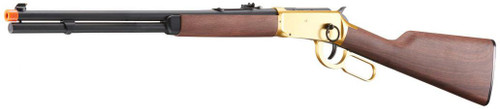 Double Bell M1894 CO2 Powered Lever Action Airsoft Rifle, Gold/Imitation Wood