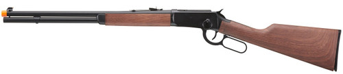 Double Bell M1894 CO2 Powered Lever Action Airsoft Rifle, Black/Imitation Wood