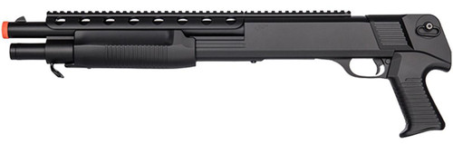 Double Eagle M309 Tactical Pump Action Springer Airsoft Shotgun, Black