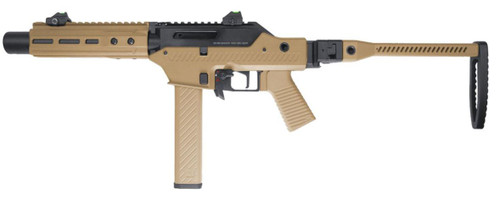 Vorsk VMP 2SD GBB Airsoft Rifle w/ Integrated Suppressor & Folding Stock, Tan