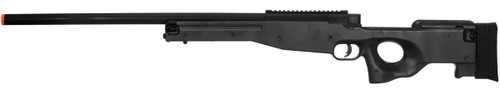UK Arms L96 Spring Bolt Action Airsoft Sniper Rifle, Black