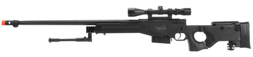 Lancer Tactical L96 Full Metal Gas Powered Airsoft Sniper Rifle, Black