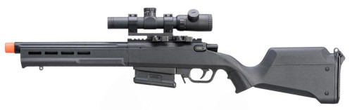 AMOEBA Striker S2 Gen2 Bolt Action Scout Airsoft Rifle w/ M-LOK Handguard, Black