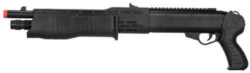 UK Arms Tactical Airsoft Spring Shotgun in Poly Bag, Black