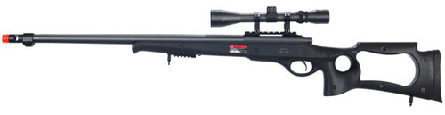 Well Bolt Action L96 Fluted Barrel Airsoft Sniper Rifle w/ Scope, Black