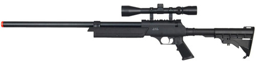 Well APS SR-2 Modular Bolt Action Airsoft Sniper Rifle w/ Scope, Black