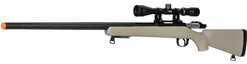 WellFire VSR-10 Bolt Action Airsoft Sniper Rifle w/ Scope, Tan