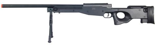 Well L96 AWP Bolt Action Airsoft Sniper Rifle w/ Bipod, Black