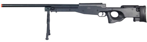 Well L96 AWP Bolt Action Airsoft Sniper Rifle w/ Bipod, Black