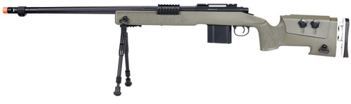 WellFire M40A3 Bolt Action Airsoft Sniper Rifle w/ Bipod, OD Green