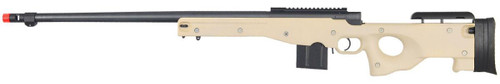 Well L96 Bolt Action Airsoft Sniper Rifle w/ Fluted Barrel Optics Rail, Tan