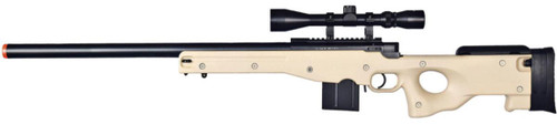 UK Arms Airsoft L96 AWP Bolt Action Rifle w/ Scope, Tan