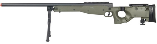 UK Arms L96 AWP Bolt Action Airsoft Sniper Rifle w/ Folding Stock & Bipod, OD Green