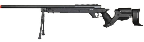 Well Bolt Action L96 Airsoft Sniper Rifle w/ Bipod, Black