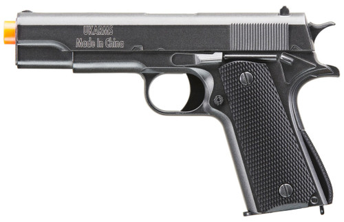 UK Arms 2011 Alloy Series Spring Airsoft Pistol, Silver Gray