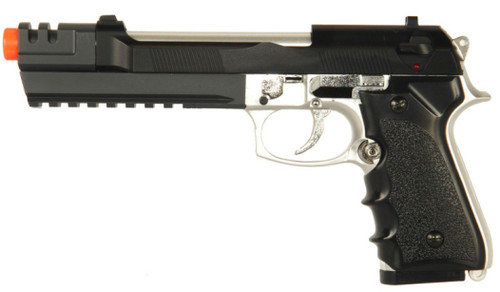 HFC Premium Spring Airsoft Pistol w/ Accessory RIS, Silver