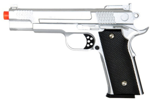 UK Arms G20 Metal Spring Airsoft Pistol, Silver