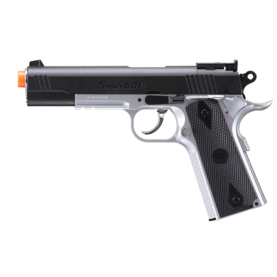 WG Sport 601 1911 Spring Airsoft Pistol, Silver/Black