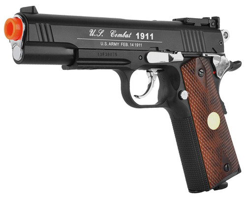 WG Sport 601 1911 CO2 Non-Blowback Airsoft Pistol w/ Accessory Rail, Black