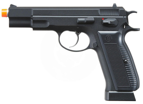 KJW Metal KP09 CZ75 CO2 Gas Blowback Airsoft Pistol, Black