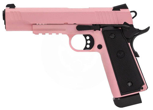 Raven Railed R14 Hi-Capa GBB Airsoft Pistol, Pink