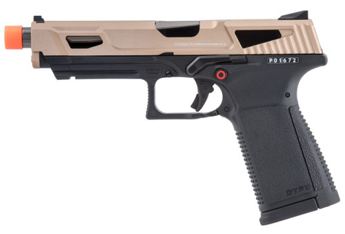 G&G GTP9 MS Gas Blowback Airsoft Pistol, Black/Desert Tan