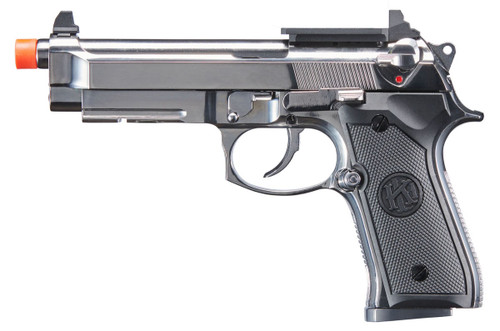 KLI KL-92 AI Optic Ready 6mm Dual Power CO2/GBB Airsoft Pistol, Silver