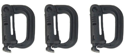FMA Nylon Plastic D-Buckle Mini 3 Pack Set, Black