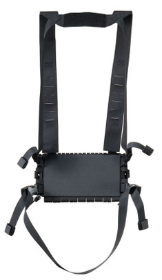 Lancer Tactical Laser Cut ARC Placard Chest Rig Set, Black