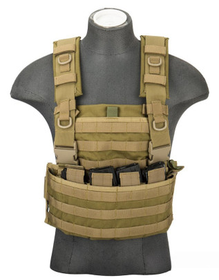 Flyye Industries 1000D Cordura WSH MOLLE Chest Rig, Khaki