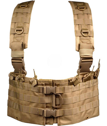 NcStar MOLLE Modular Chest Rig w/ Integrated Hydration Pouch, Tan