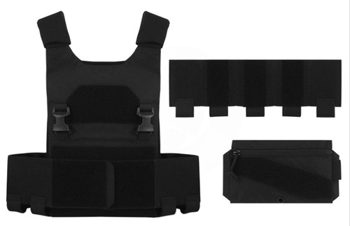 Code 11 Gear Lightweight Tactical Plate Carrier Set, Black